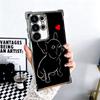 Coque de téléphone avec design Bouledogue Français Noir Placage Pour Samsung Galaxy S24 S25 FE S26 Edge S23 Ultra S22 S21 Plus S20 Anti-Chute Airab