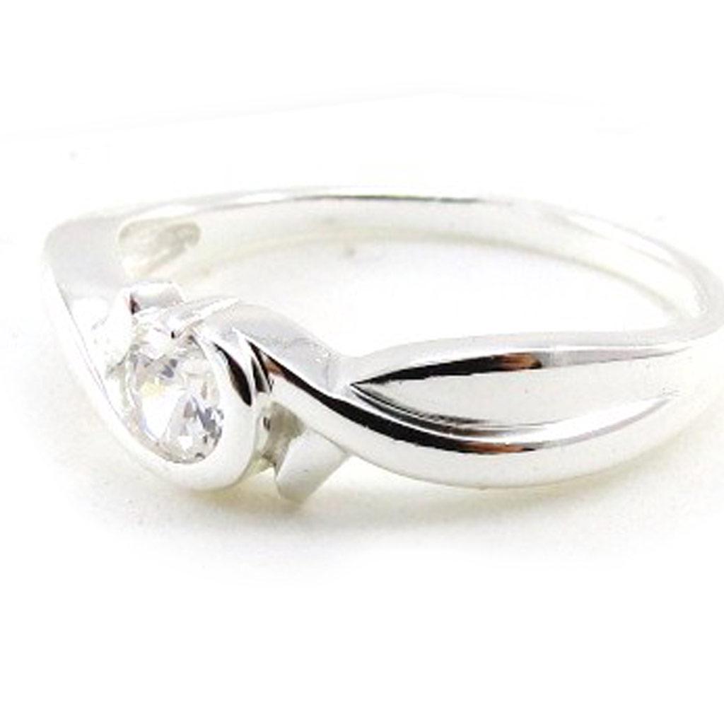 Bague argent 'Câlin' blanc