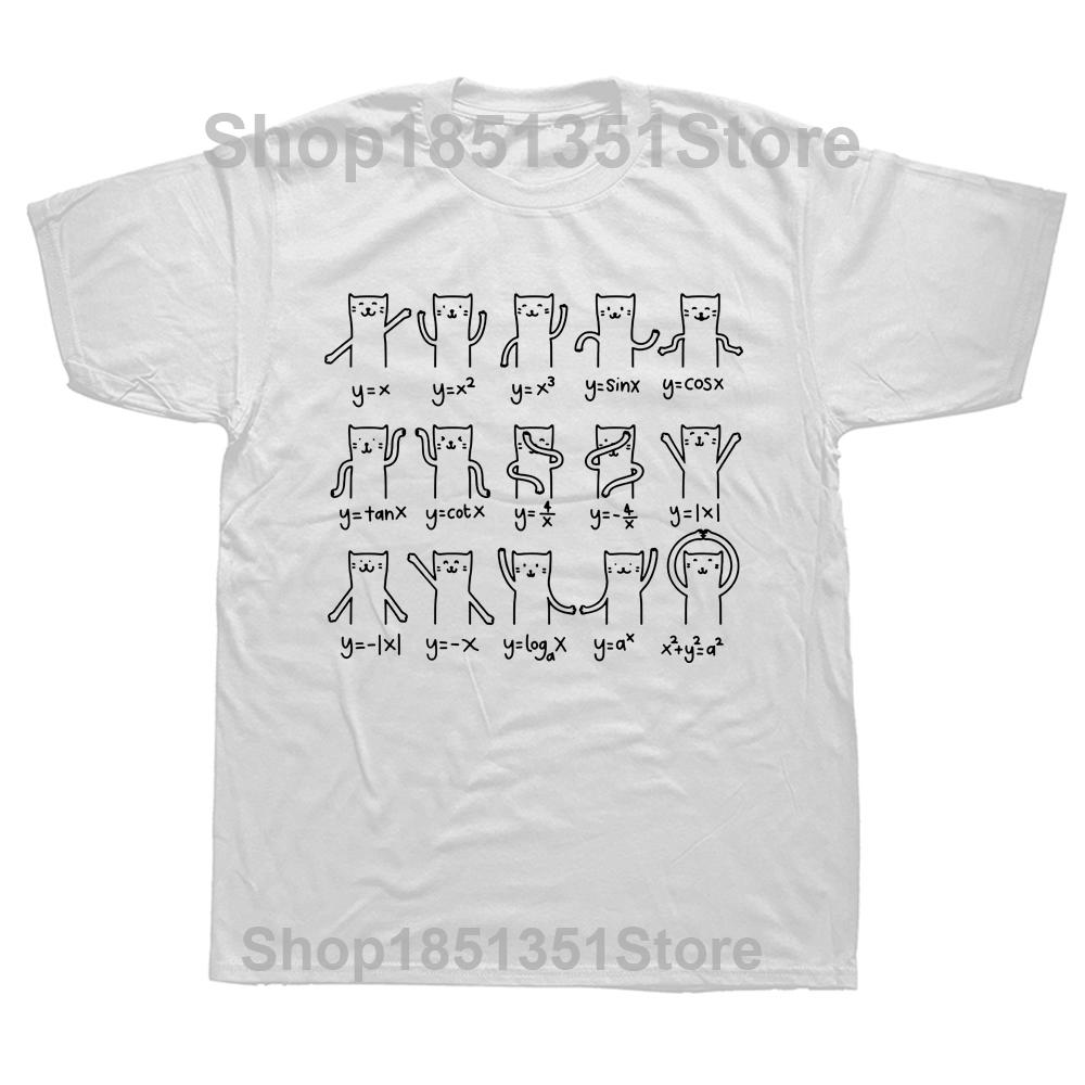 Funny Cat Math Algebra Lover T Shirts Graphic Cotton Streetwear Short Sleeve Birthday Gifts Summer Style Tshirt Mens Clothing S