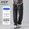 JEEP SPIRIT Men's Casual Straight-Leg Cargo Pants