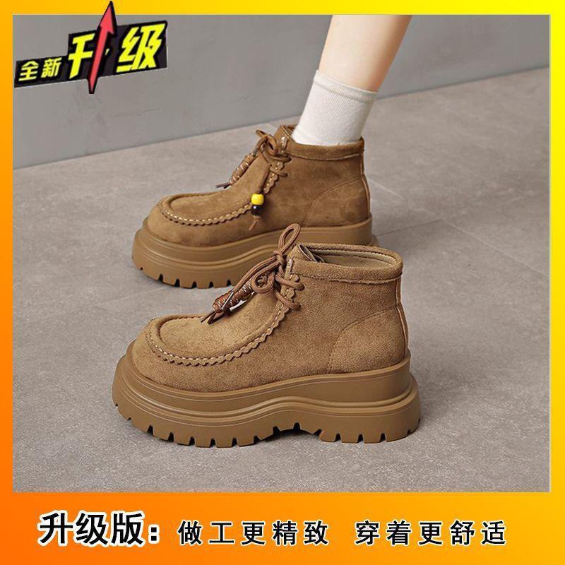 Korean version of fashion design sense versatile lace-up Martin boots women's comfortable casual short boots new in autumn and winter 2025