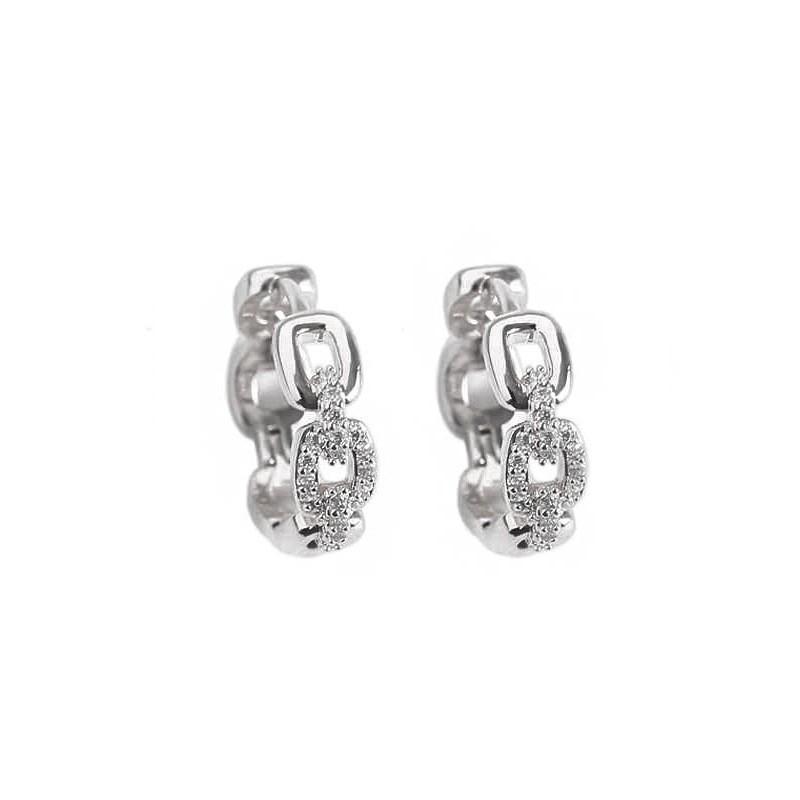 Sterling Silver Needle Niche Ear Buckle 2026 New Fashionable Exquisite Small Chain Earrings Women's High-end Zircon Earrings
