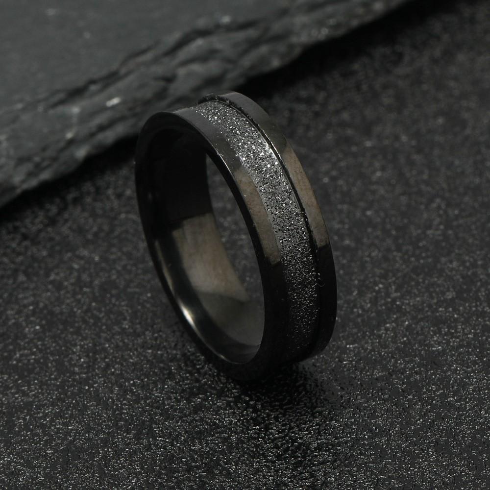 Stainless steel jewelry groove matte men's ring does not fade fashionable simple titanium steel ring