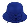 Autumn and winter new women's woolen top hat Hepburn style small brim basin hat pearl decoration French retro fashion shows small face