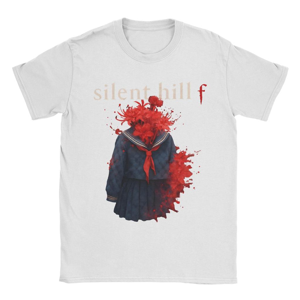 Leisure Silent Hill F Blooming Death T-Shirts Men Round Collar Pure Cotton T Shirts  Short Sleeve Tees Plus Size Clothes