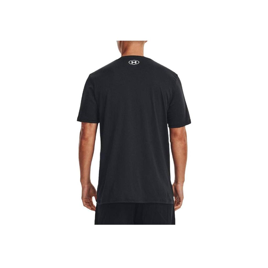 Under Armour Alphabet Print Straight-Cut Crew Neck Short-Sleeve T-Shirt Men Tops Black 1373743-001