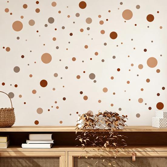 3 Pcs Bohemian Painted Dots Wall Stickers, Artistic Kids Room Decor with Self-Adhesive Removable PVC, Waterproof Peel and Stick Art