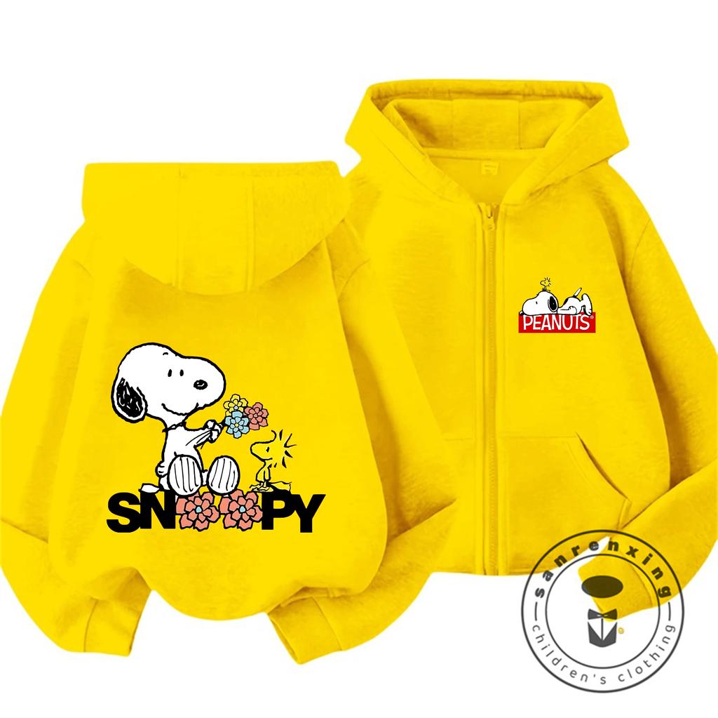 Boys Girls Cute Cartoon Zipper Hoodie Autumn Winter Trendy Fashion Street Style Kids Apparel