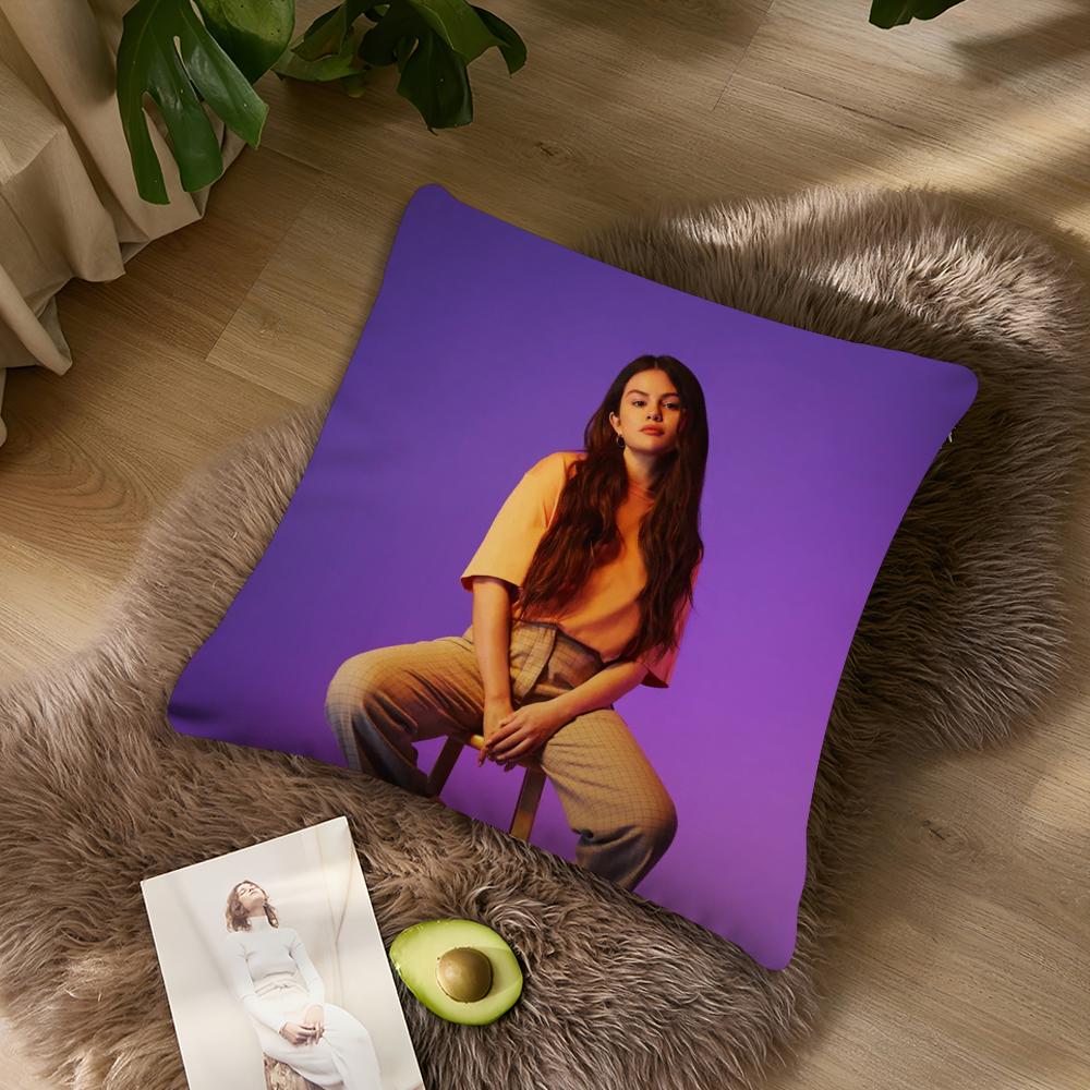 Cantante Popolare Selena Gomez Love On Federa Cuscino Divano Soggiorno Camera da Letto Testiera Schienale Cuscino Cuscino Quadrato Ora del Riposo
