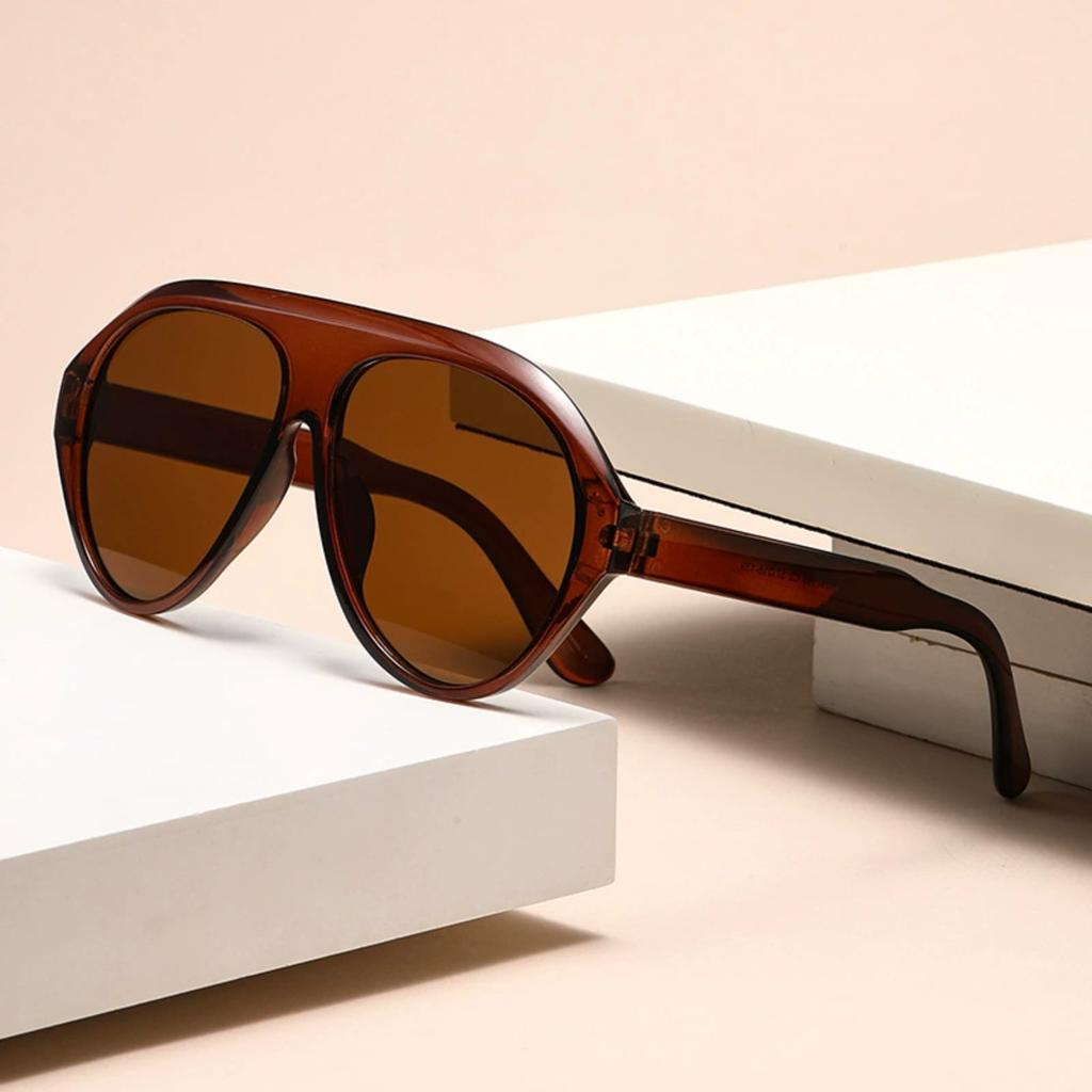 Sunglasses for Women Men Oversized Square Brown and Fashion Street