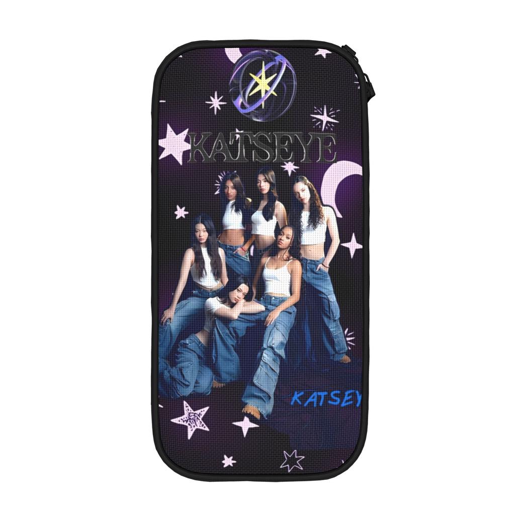 New Katseye Kpop Pencil Cases Pencil Box Pen for Girl Boy Big Capacity Bags School Supplies Gifts Stationery