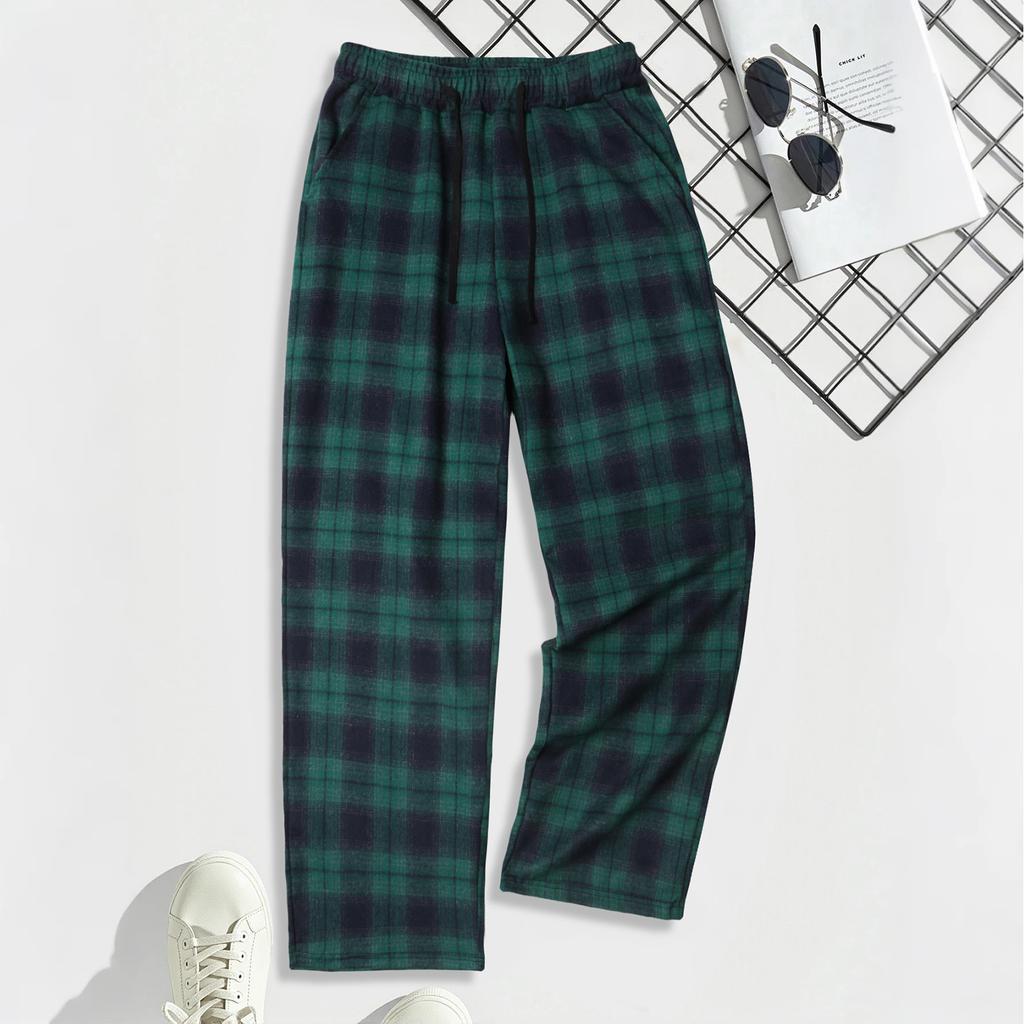 Men's Plaid Stripe Casual Pants Men's Casual Fashion Pajama Pants