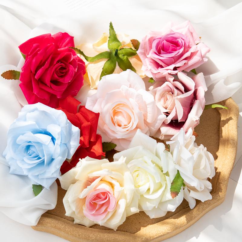 

Artificialflower Silk Rose Home vase festival party outdoor Garden arch Decor Christmas Wreath diy gift candy box Wedding Brooch 10pcs глибокий рожевий колір