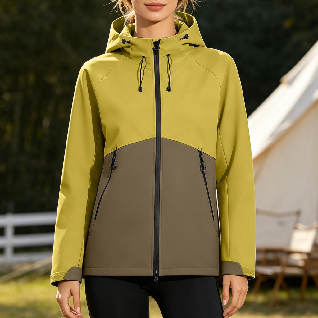 Softshell Outdoorjacke Winddicht Wasserdicht Leicht Kapuzenjacke für Herren und Damen Geeignet für Wandern Camping Sport und Freizeit