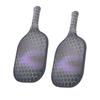 2PCS Pickleball Paddles Set Fiberglass Lightweight Pickle Ball Rackets with Carry Case for Men Women Beginners Black Bag