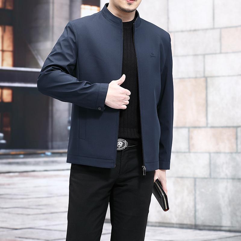 

Мужской топ и куртка с воротником-стойкой на молнии для прогулок весной и осенью 58