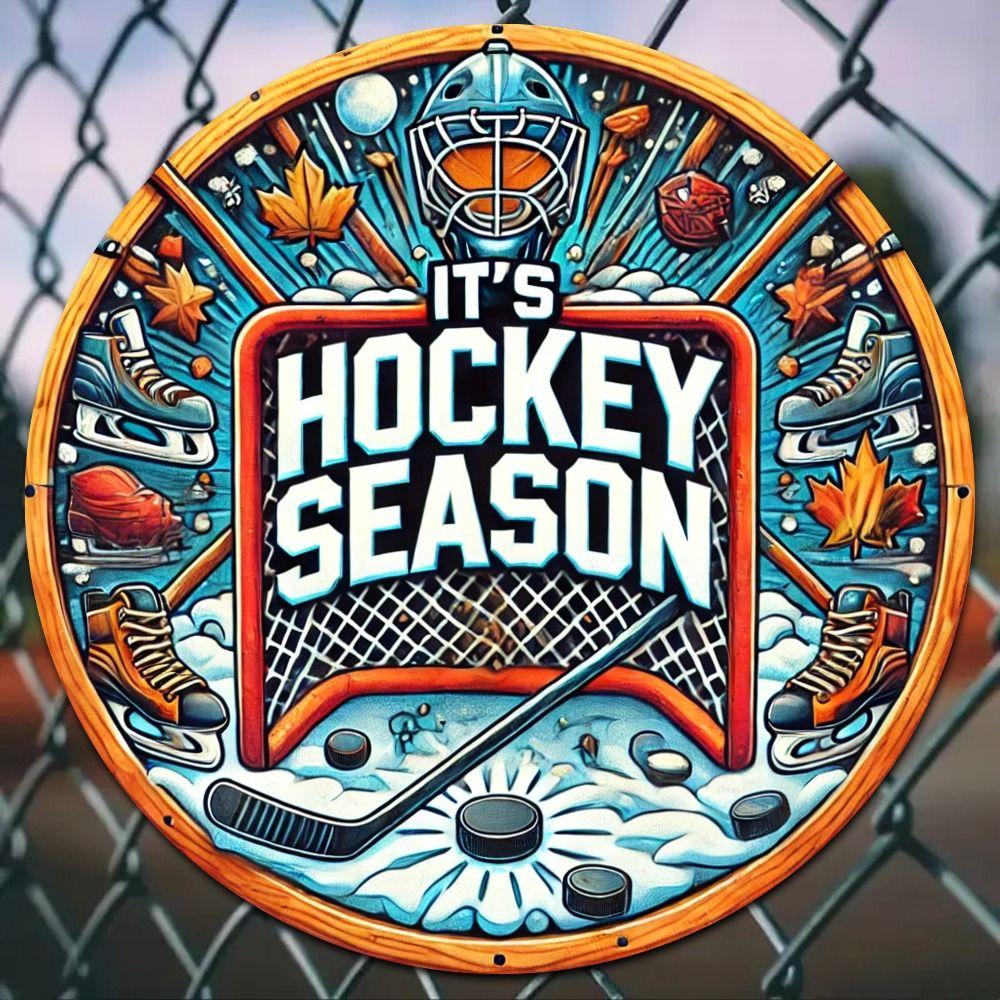 Metal Poster Wall Art Retro Hockey Sign Home Garage Decor