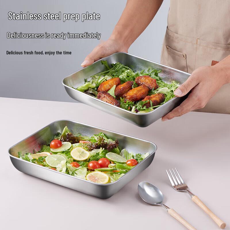 Stainless Steel Rectangular Food Storage Containers with Lids