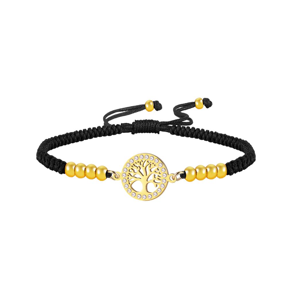 Couple Bracelets Simple Design Korean Hip Hop Diamond Tree Charm Hand Jewelry