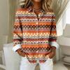 Women's Shirt Blouse Christmas Print Button Long Sleeve Casual Basic Shirt Collar Regular Top