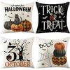45x45cm Halloween Party Decorative Pillow Caser Sofa Linen Pumpkin Printed Cushion Cover Home Living Room Decor