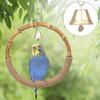 Rotating Bird Perches Toy, Wooden Parrot Swing Playing Gym Exercise Stand Cage Grinding Climbing Standing Perch for Cockatiels