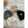 Baby Knit Letter Beanie Hat Autumn Winter Warm Soft Toddler Kids Simple Pullover Cap for Boys Girls Newborn Accessories