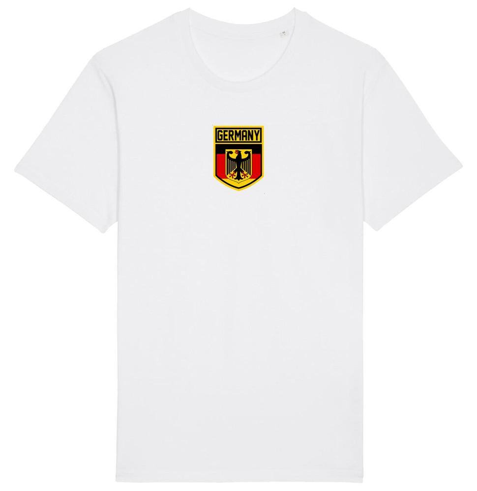 

Футболка с значком флага Германии 2024, Взрослые Дети Младенец Семья, Футбол Евро Доставка 4XL