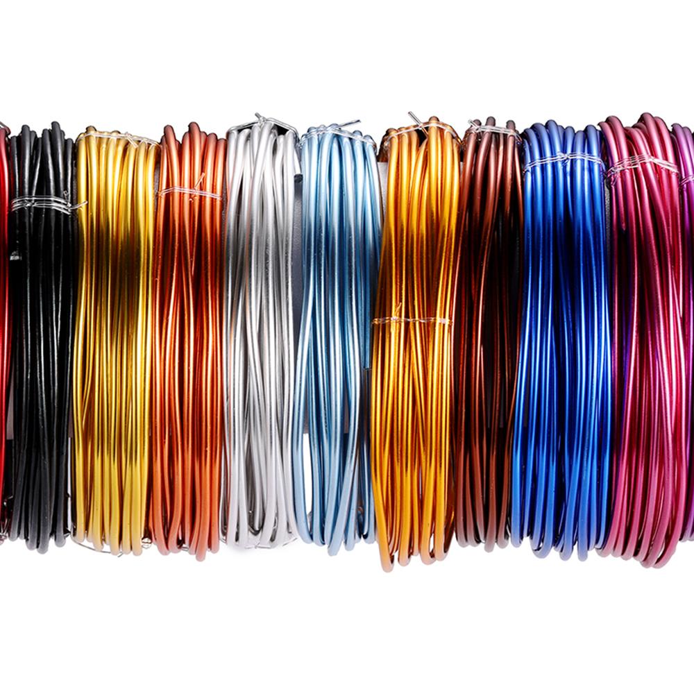 0.6-3mm Anadized Round Aluminum Wire 2-10 Meters Versatile Painted Aluminium Metal Wire For DIY Jewelry Making Accessories