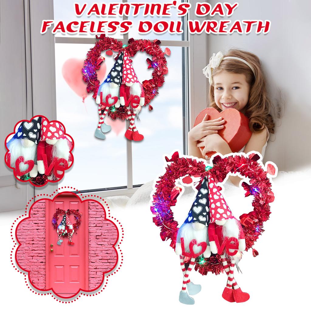 Valentine's Day Decorations Valentine's Day Door Hanging Wall Hanging Valentine's Day Wreath