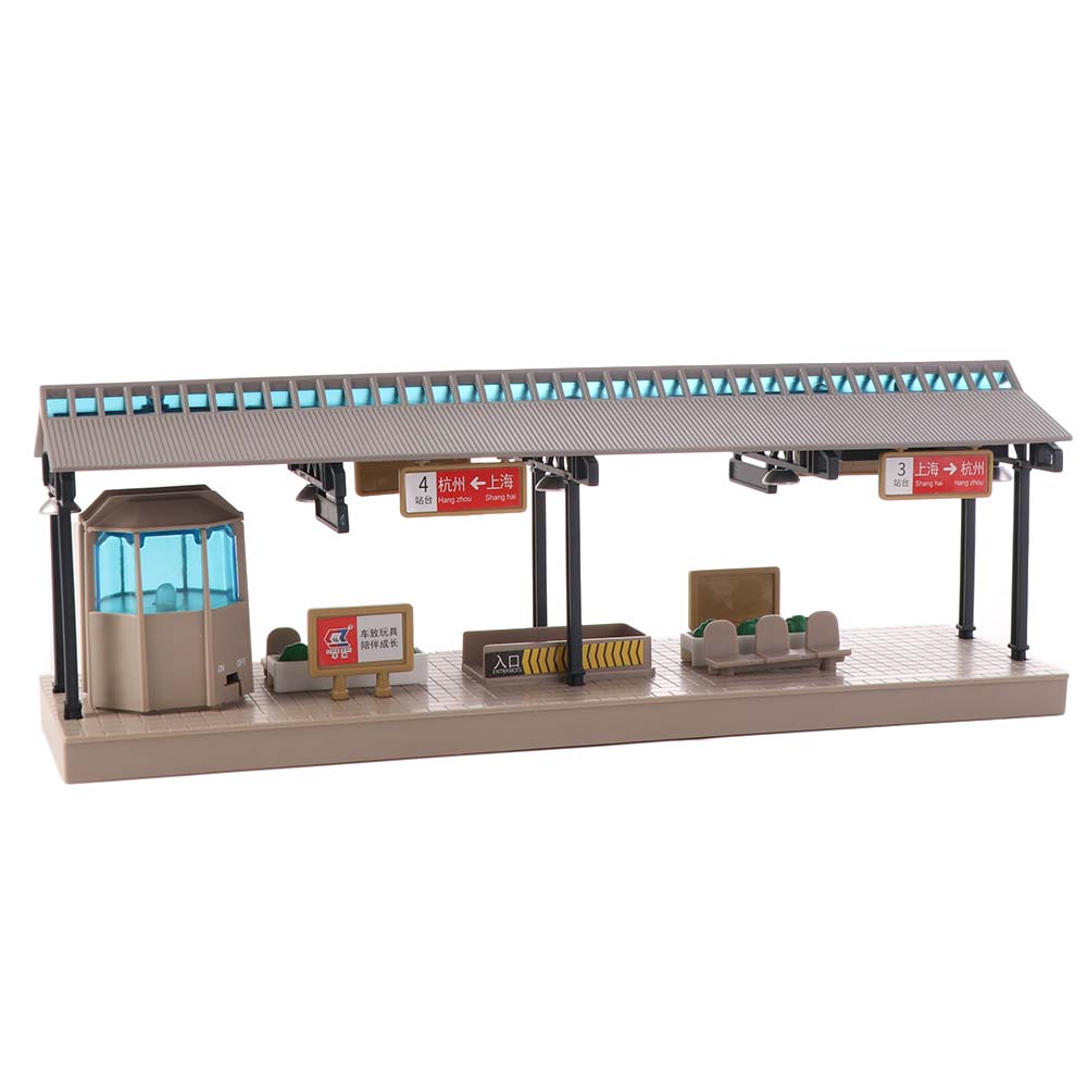 1:64 Scale Metro Station Model Simulated Micro Scene Props Miniature Subway Station DIY Assembly Street View