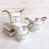 Rustic Iron Flower Pot Vintage Home Decor Planter Indoor Garden Farmhouse Style