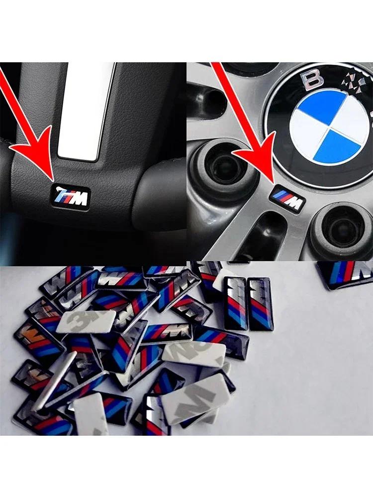 10Pcs Car Steering Wheel Hub Caps Center M Emblem Badge Sticker DIY Sticker For BMW M F31 F34 F32 E52 E53 E60 E90 E91 E92 E93