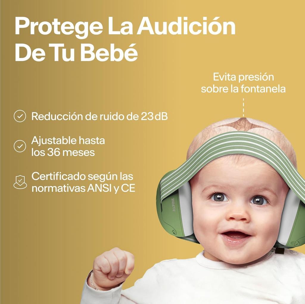 ALPINE HEARING PROTECTION MUFFY BABY CLASSIC YEL Earmuffs with Headband, Soundproofing, and Noise Reduction for Babies