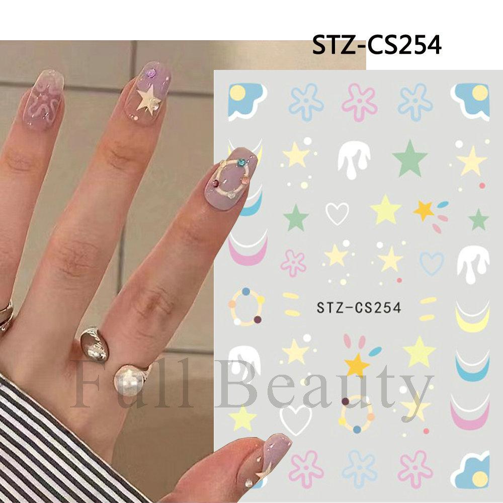 Nail Sticker Wine Red Bow Tie Line Feather Nail Enhancement Back Glue Nail Jewelry Nail