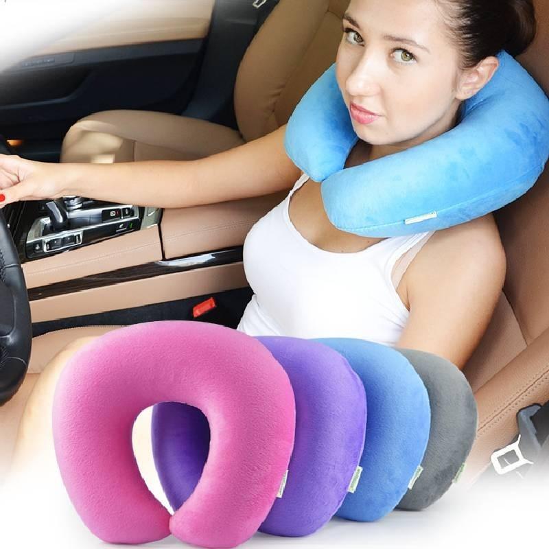 Luxurious Memory Foam U-shaped Travel Pillow With Plush Crystal Velvet Cover