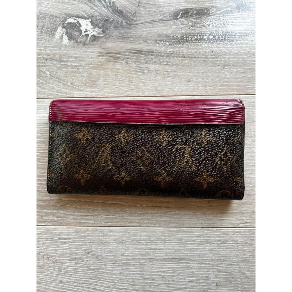 Used Louis Vuitton Monogram Marielouise Long Wallet Fuchsia