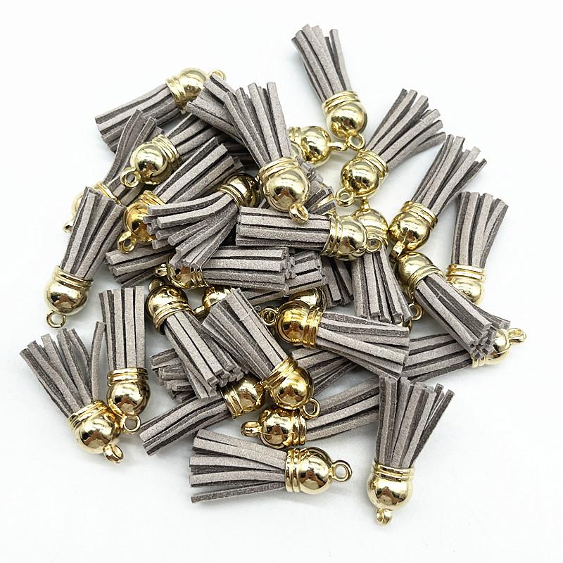 New 10pcs 38mm Vintage Leather Tassels DIY Keychain Cellphone Straps Pendant Tassels for Jewelry Earrings Findings Accessories