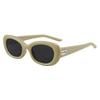 Trendy Oval Shape UV400 Sunglasses for Men Women Fashion UV Protection Party Club Show Glasses