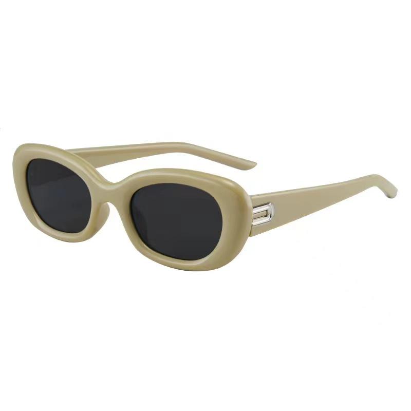 Trendy Oval Shape UV400 Sunglasses for Men Women Fashion UV Protection Party Club Show Glasses
