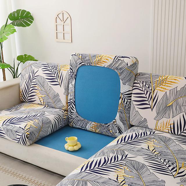 Printed Stretch Sofa Seat Cushion Cover L-shaped Corner Couch Sofa Slipcover for Living Room Wedding Elastic Seat Cushion Cover