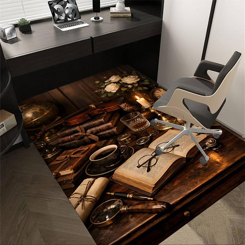 

1PC reading table Non-Slip Floor Carpet Compatible for Office&Living Room&Bedroom&Dining room - Flat-Weave Machine-O357 60cm by 90cm