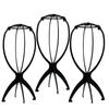 3pcs Stable Wig Stand Collapsible Hairpiece Holder For All Wigs and Hats Display Styling Tool for Haircut Training and Home Use