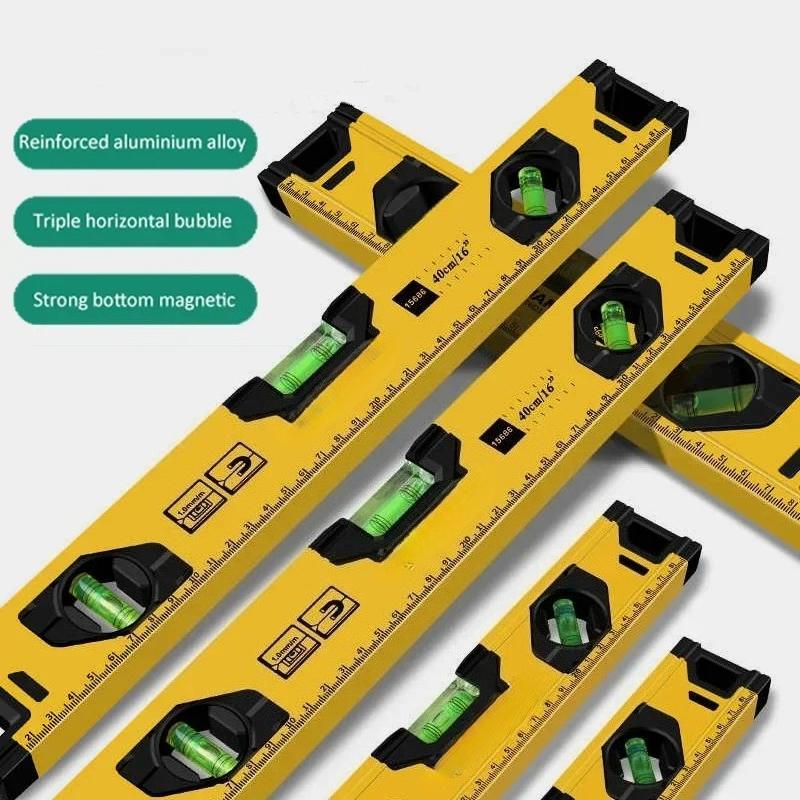 30/40/50cm High Precision Level Ruler Portable Magnetic Spirit Level Aluminum Alloy Leveling Tool Measurement Bubble Level Gauge