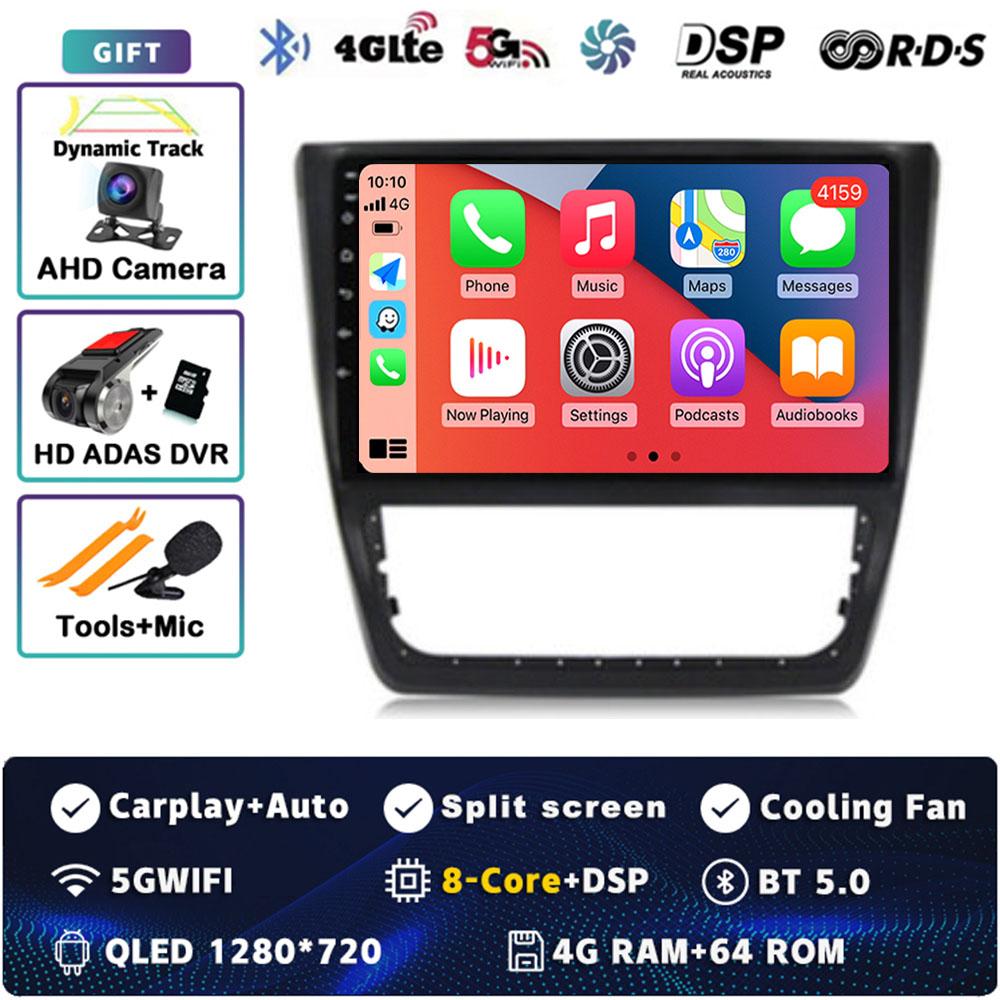 Android 14 Radio For Skoda Yeti 5L 2009 2010 - 2014 Player Multimedia GPS Navigation Stereo CarPlay Auto Video 4G+WIFI 2 DIN