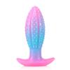Loofah 4th Generation Anal 6cm X TaRiss's Plug, Luminous, Uneven, Anchor-Shaped Base, Silicone, Blue, Pink, L, 17.8cm