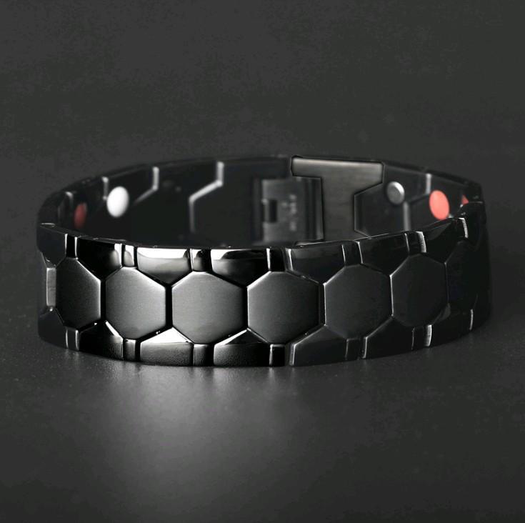 Sechseckiges Magnetarmband für Herren - Abnehmbar, Schmale Version, Für Paare geeignet