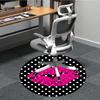 1pc Lips Polka Dot Chair Carpet for Office  Machine Washable Rug for Office,  Good Gift for Family or Friends yy251225177
