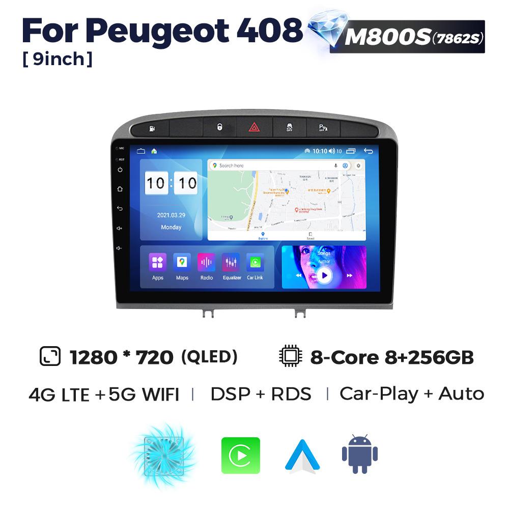 Android Car Radio For Peugeot 408 2012-2020 308 308SW 2007-2015 2DIN Multimedia Video Player GPS Navigation BT Stereo Head Unit