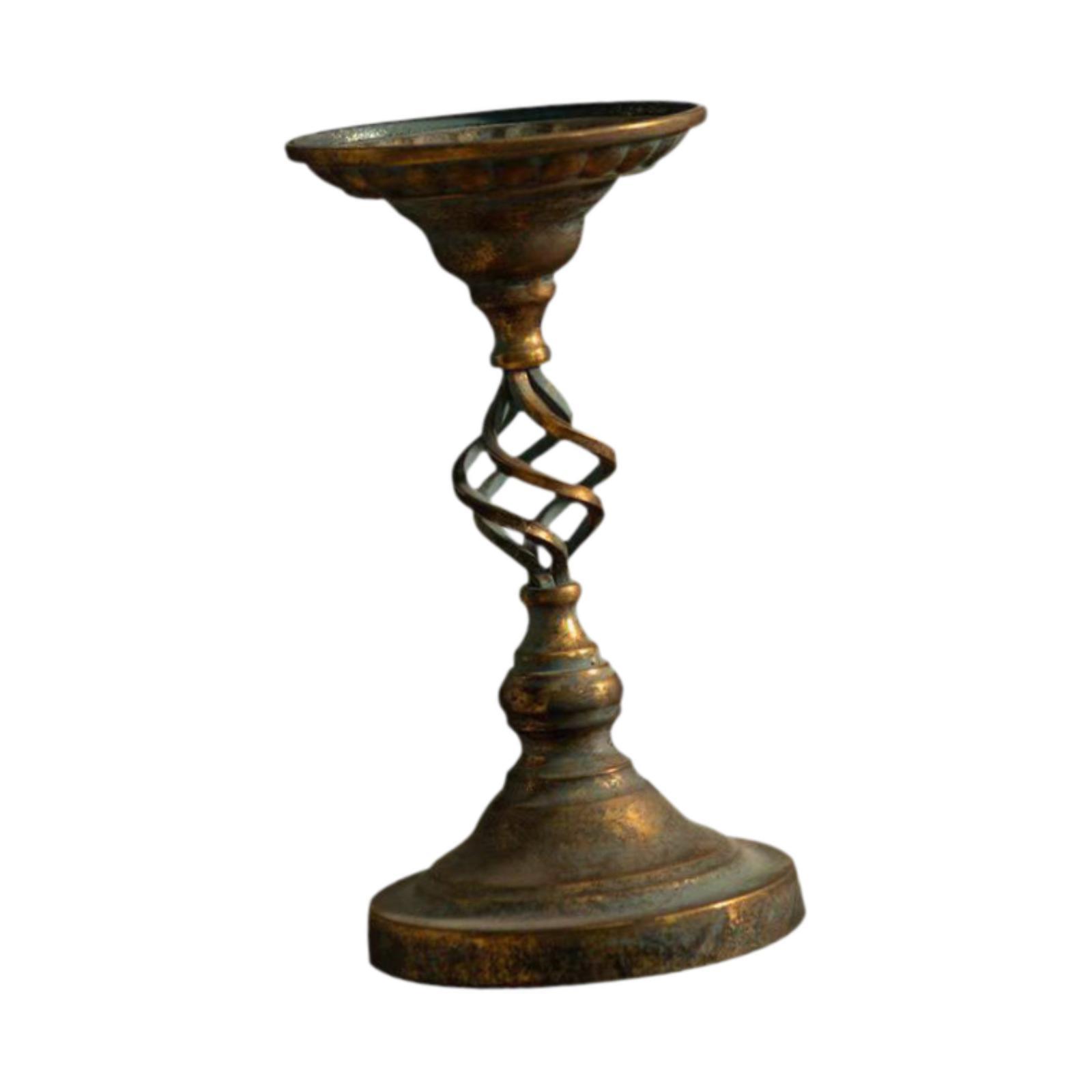 

Metal Candle Holder Candlestick Holder American Antique Style Retro Candle Stand for Banquet Party Tabletop 12 inch Height